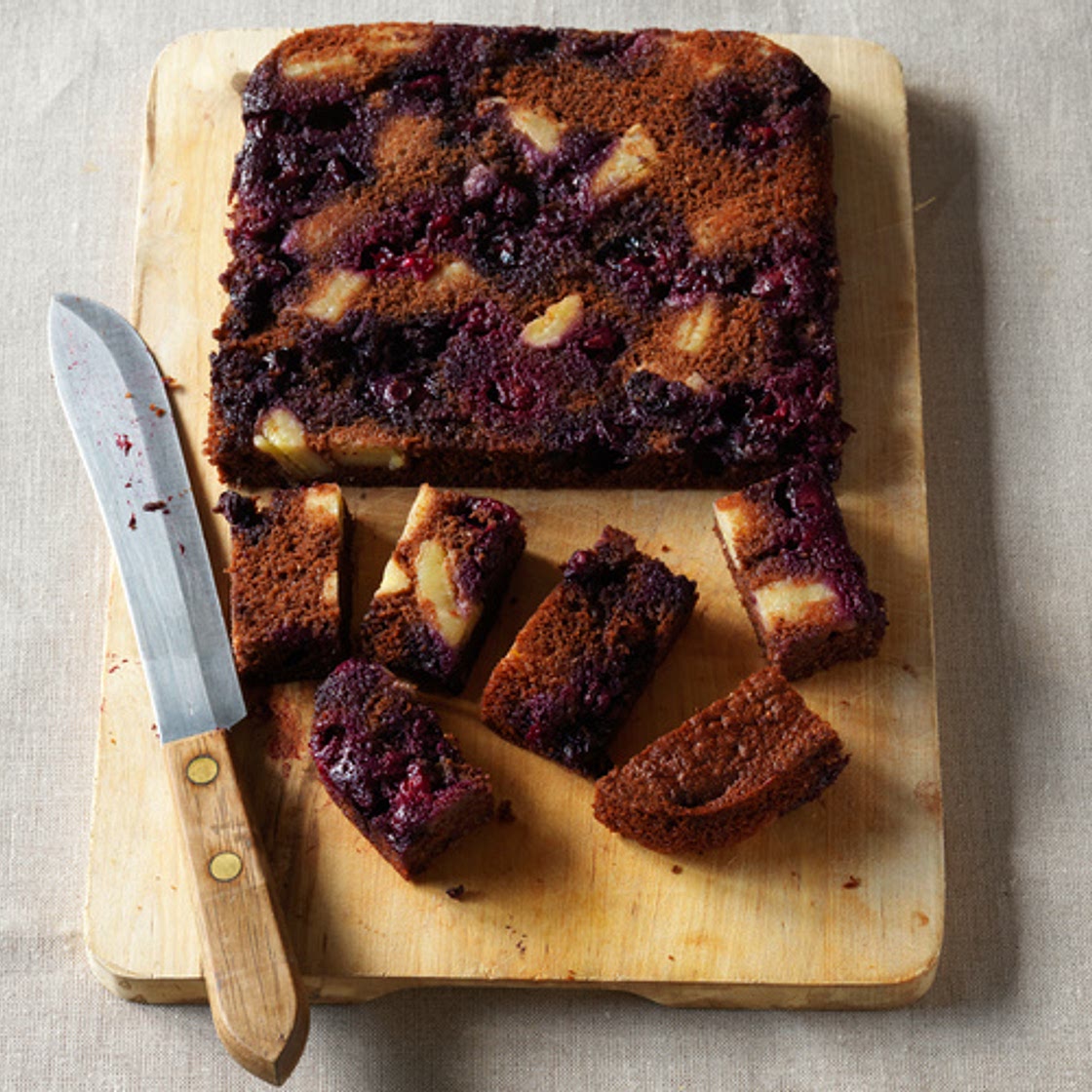 Fruity chocolate tray bake