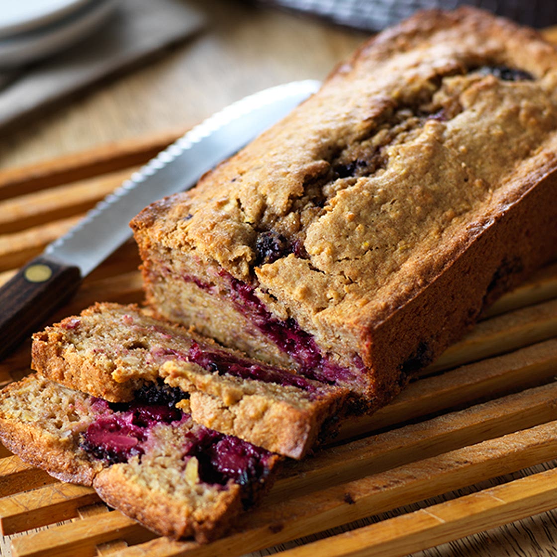 Blackberry and apple cake
