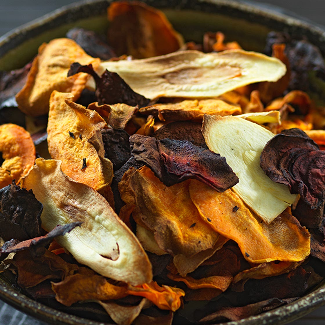 Homemade vegetable crisps