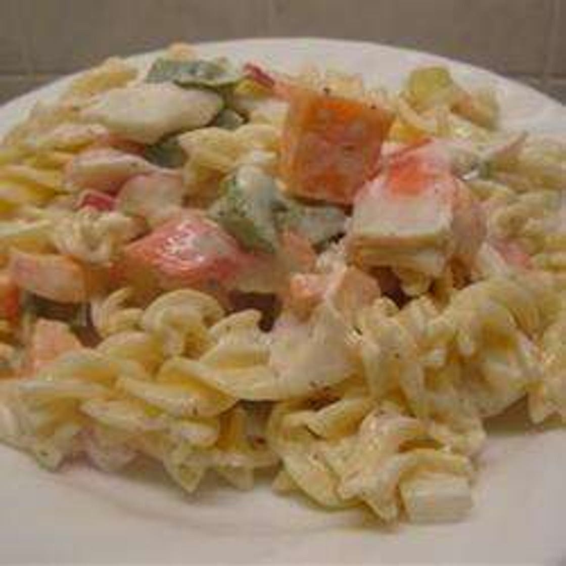 Salade de pâtes au goberge