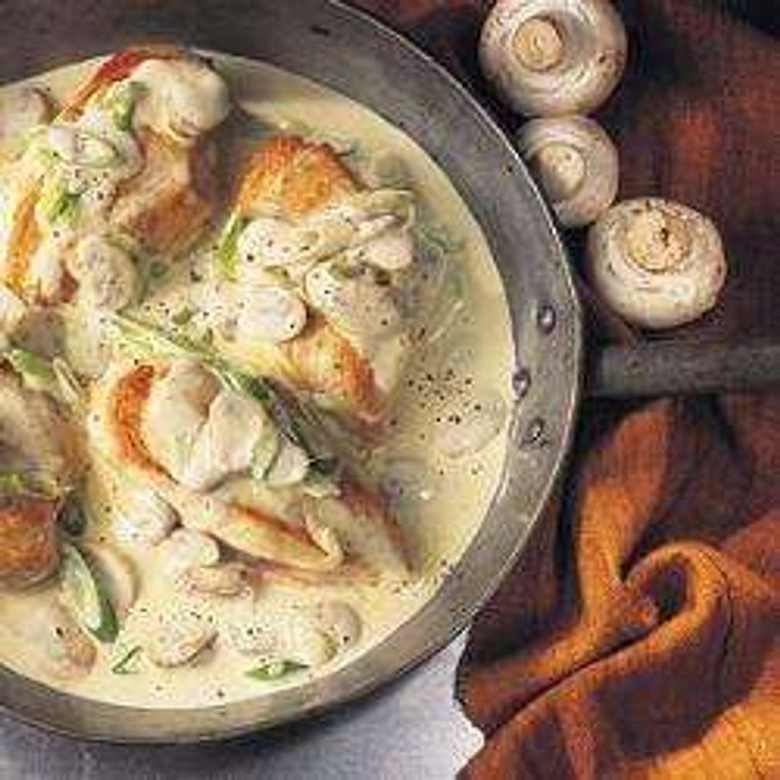 Poitrines de poulet aux champignons