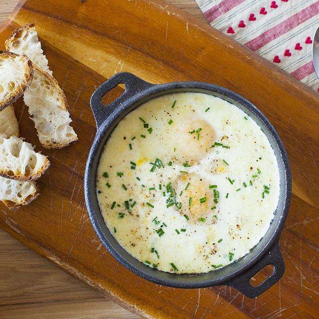 Œufs cocotte au jambon