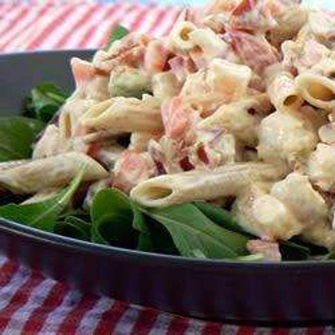Prawn Avocado Pasta Salad
