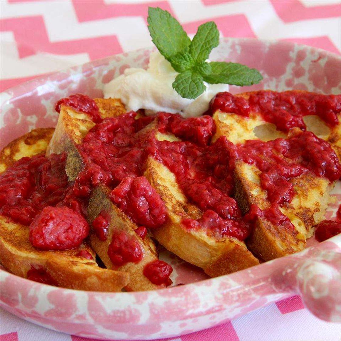 Sauce aux framboises, pour crêpes et gaufres
