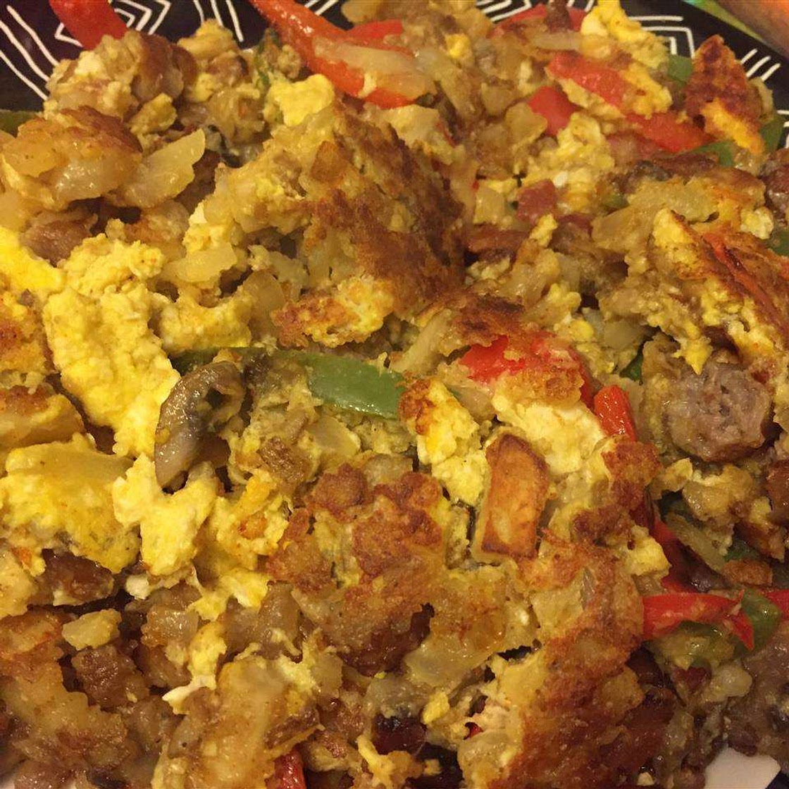 Casserole d’œufs et de légumes pour le déjeuner