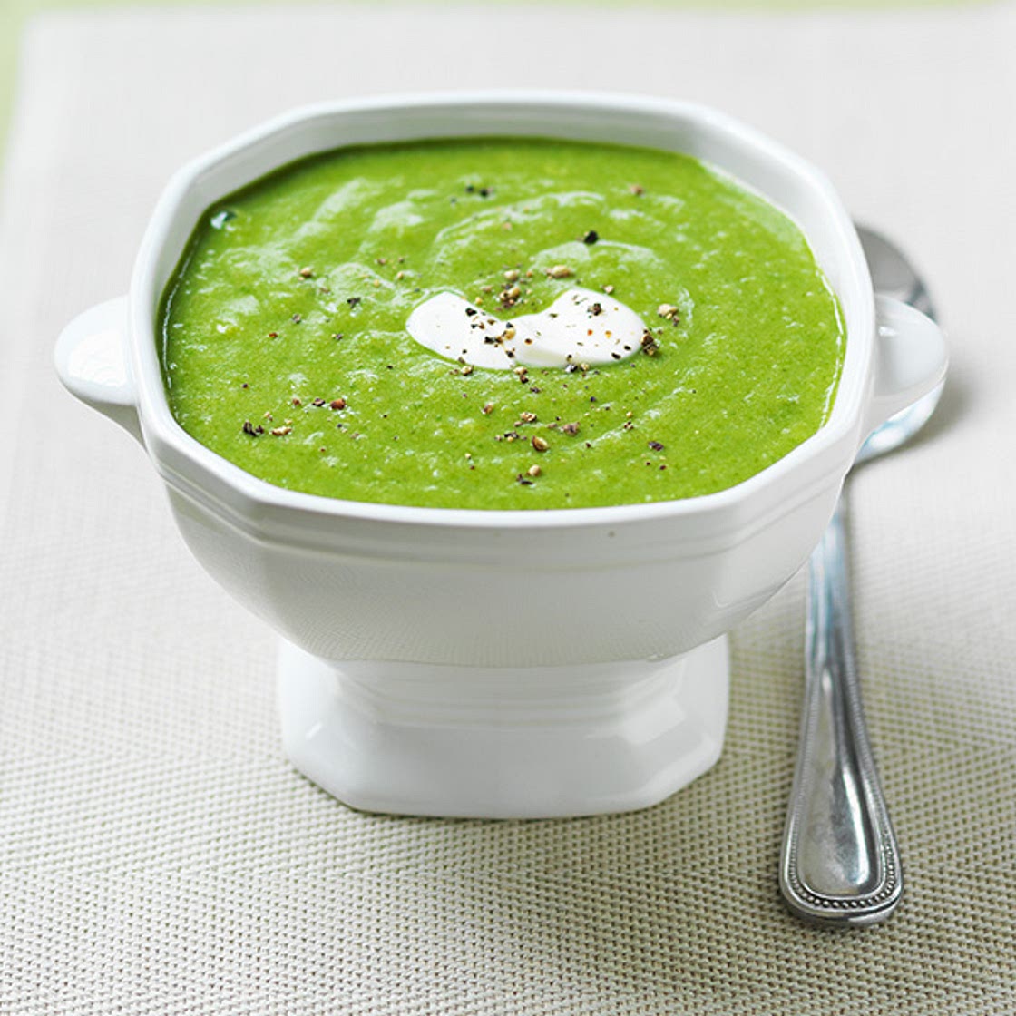 Spinach and rice soup