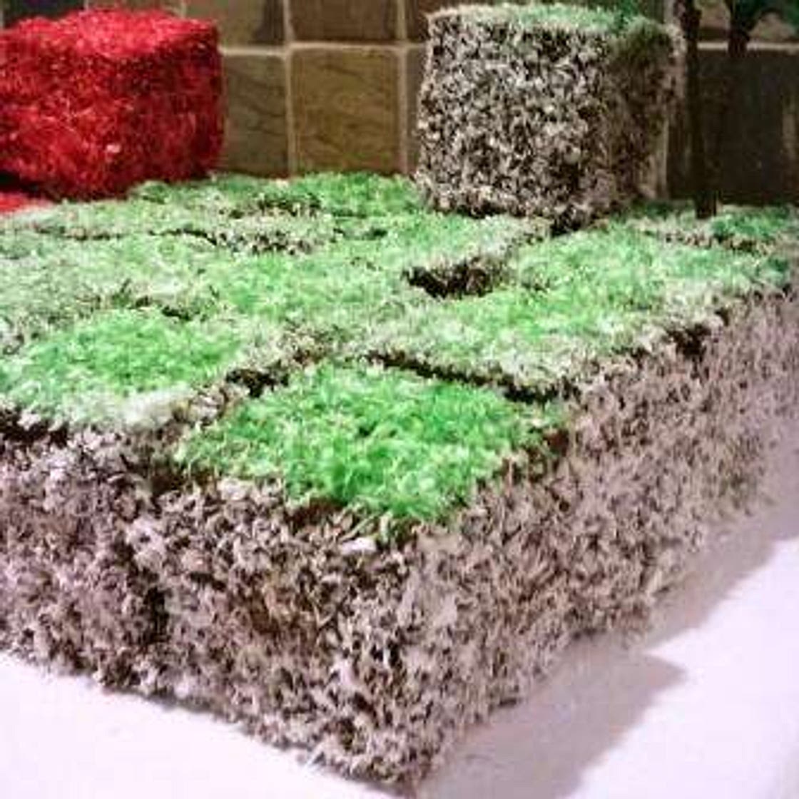 Minecraft Lamingtons Cake