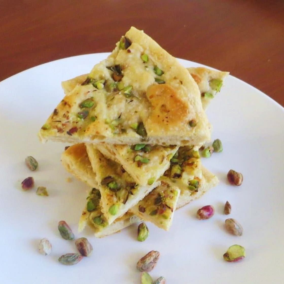 Focaccia al pistacchio