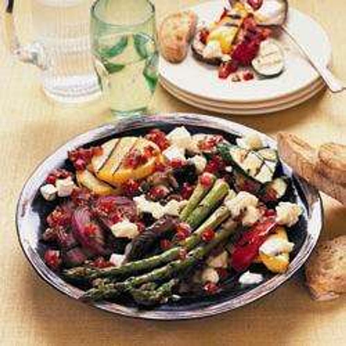 Assiette de légumes grillés