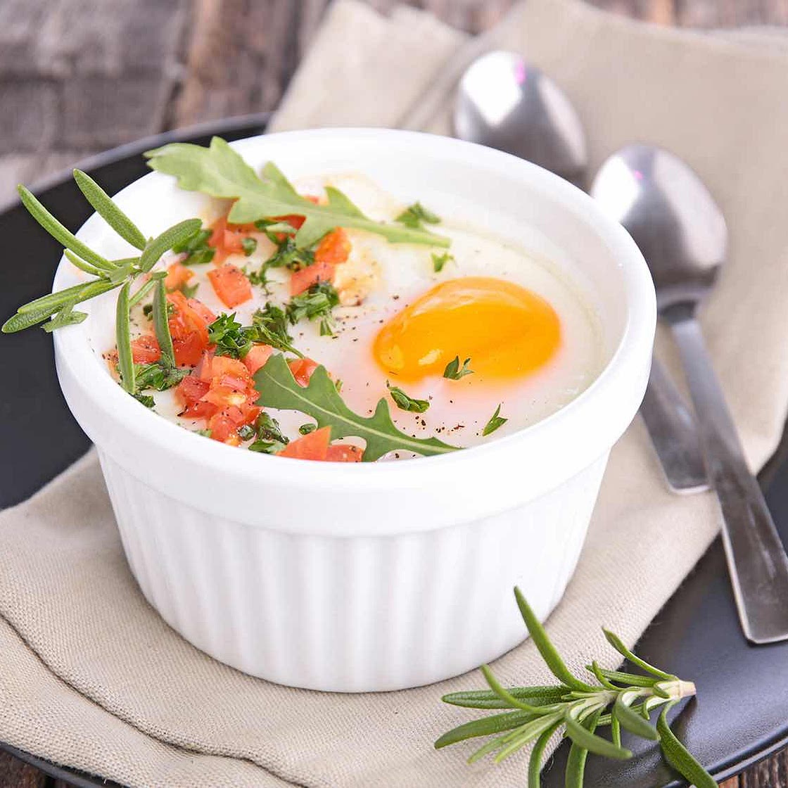 Oeufs cocotte à la muscade