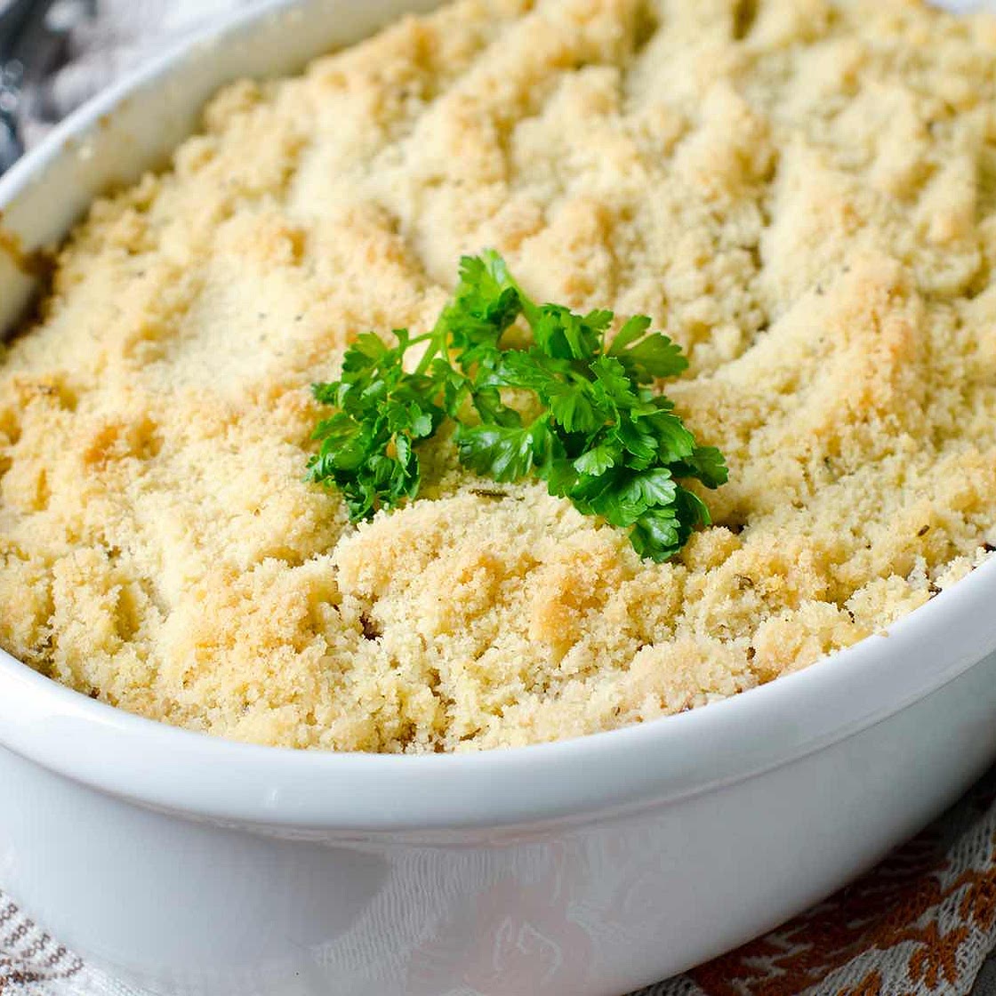 Crumble de courgettes et tomates