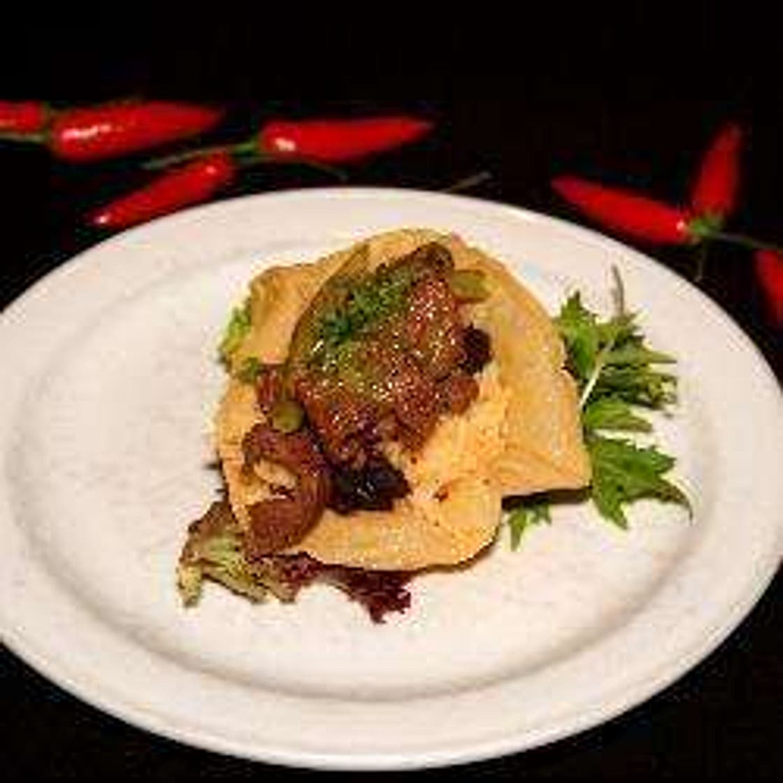Grilled Kangaroo and Cactus Tostadas