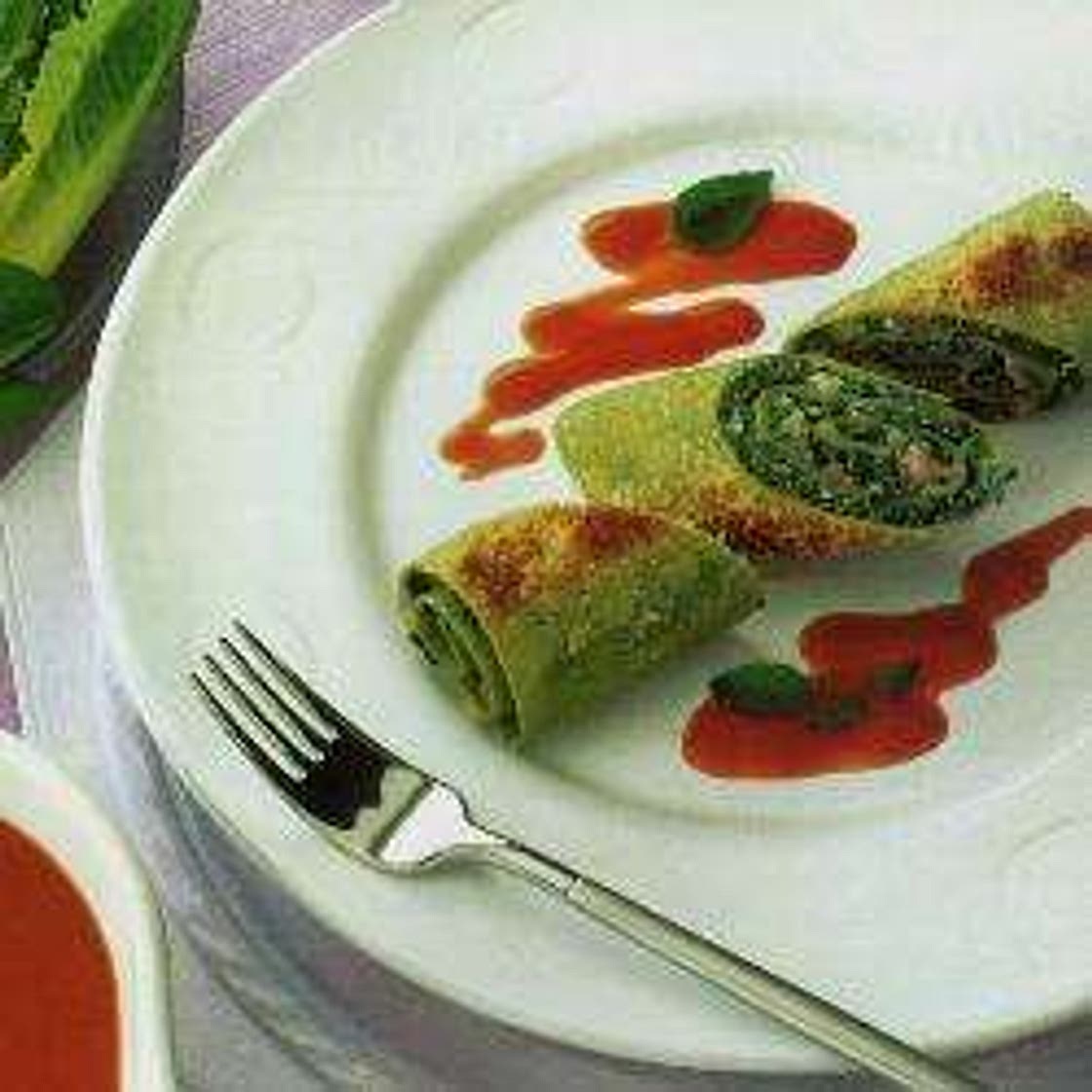 Rotolo of ricotta and spinach