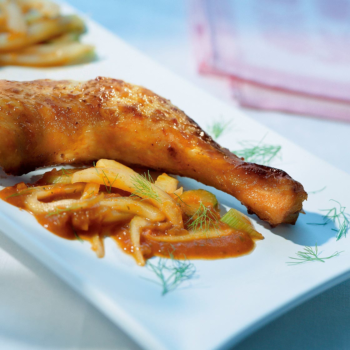 Hähnchen auf Fenchel