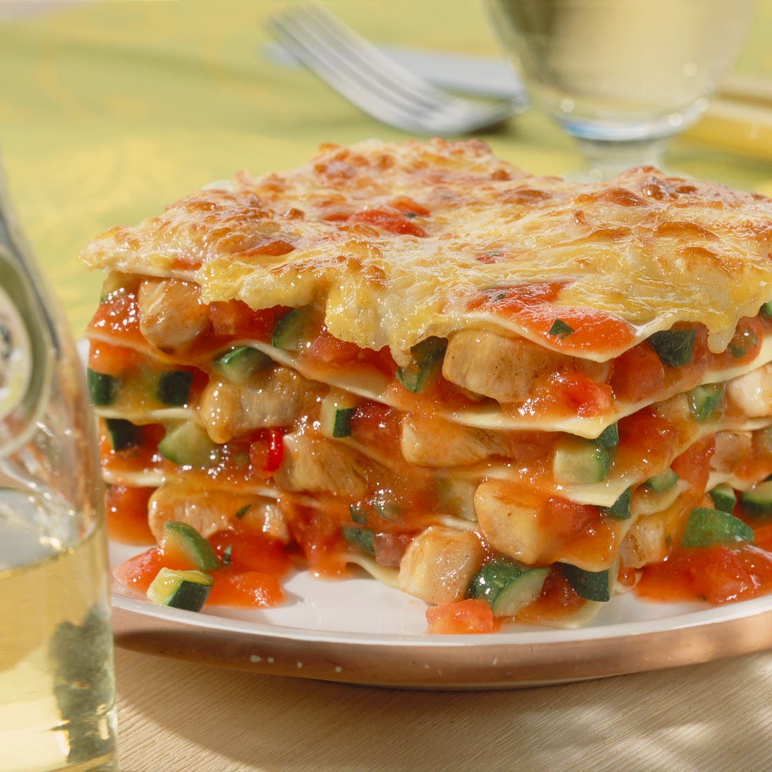 Hähnchen-Zucchini-Lasagne