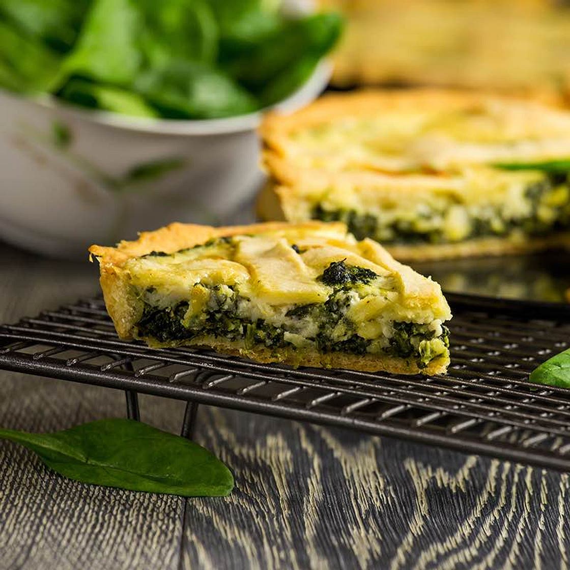 Tarte aux épinards a l'Oignon