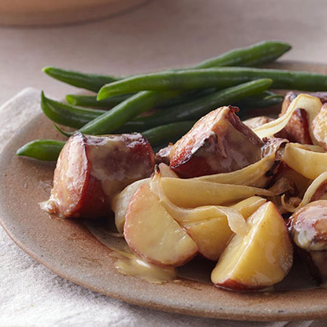 Honey Mustard Kielbasa and Potatoes