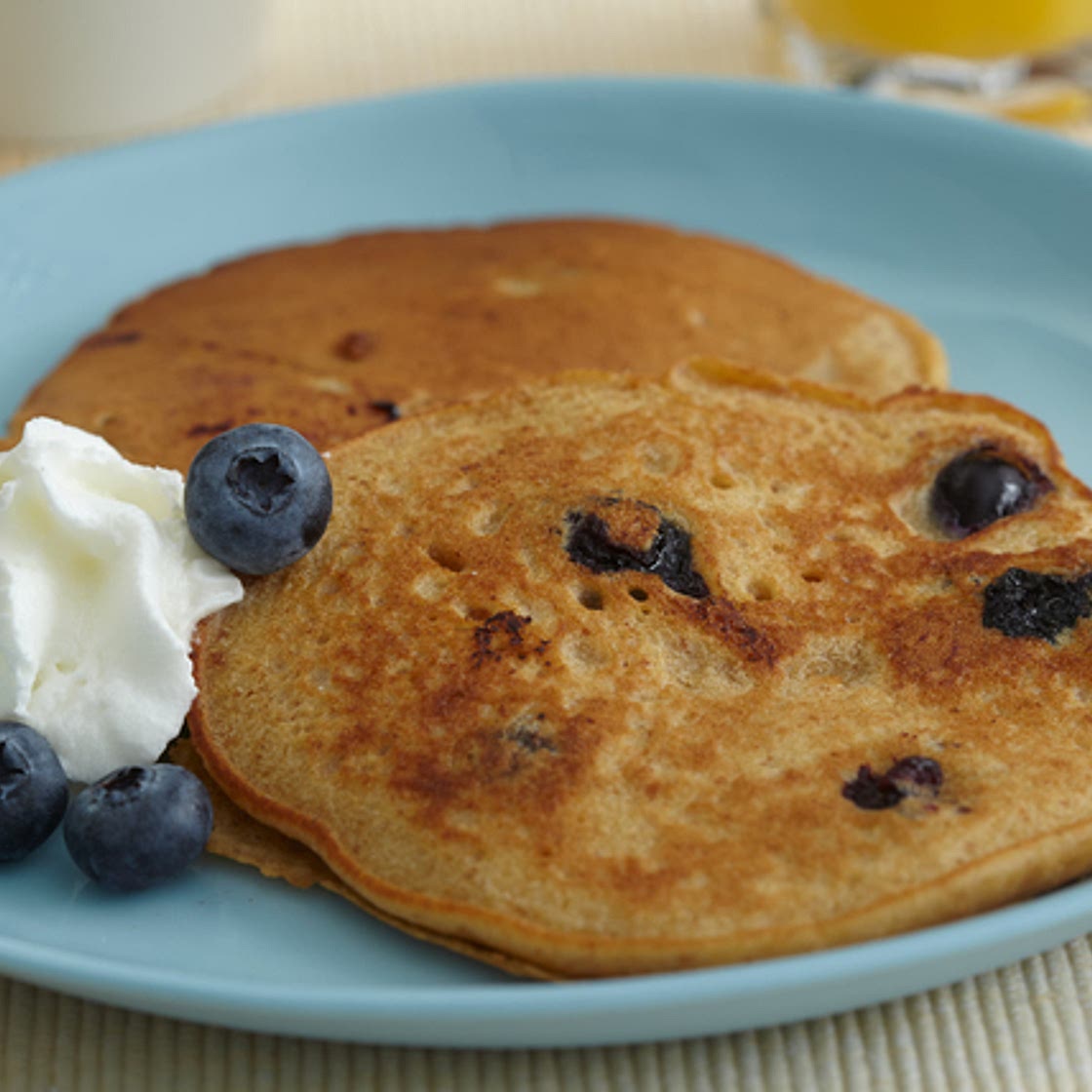 Crêpes graham et bleuets