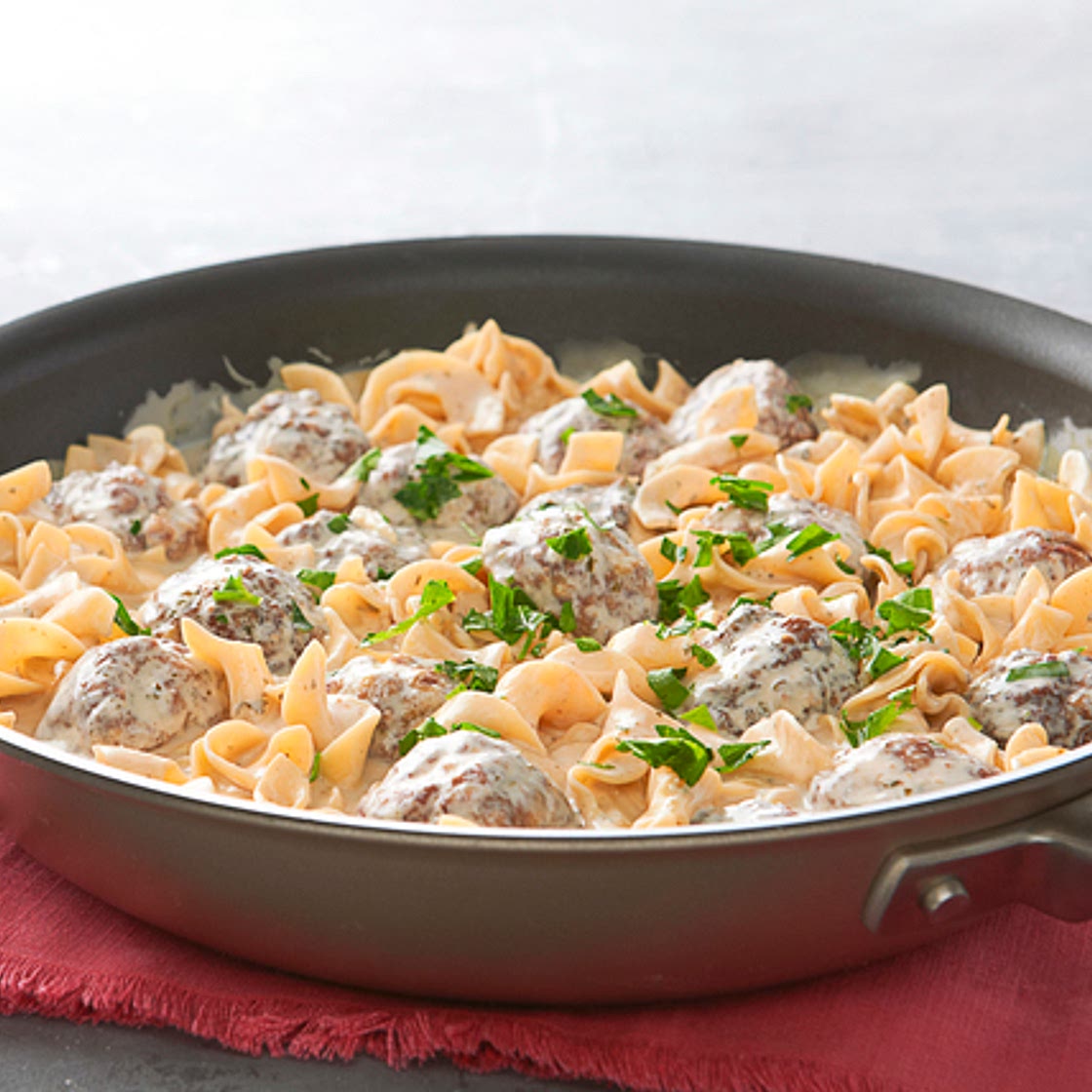 Simple Meatball & Noodle Skillet