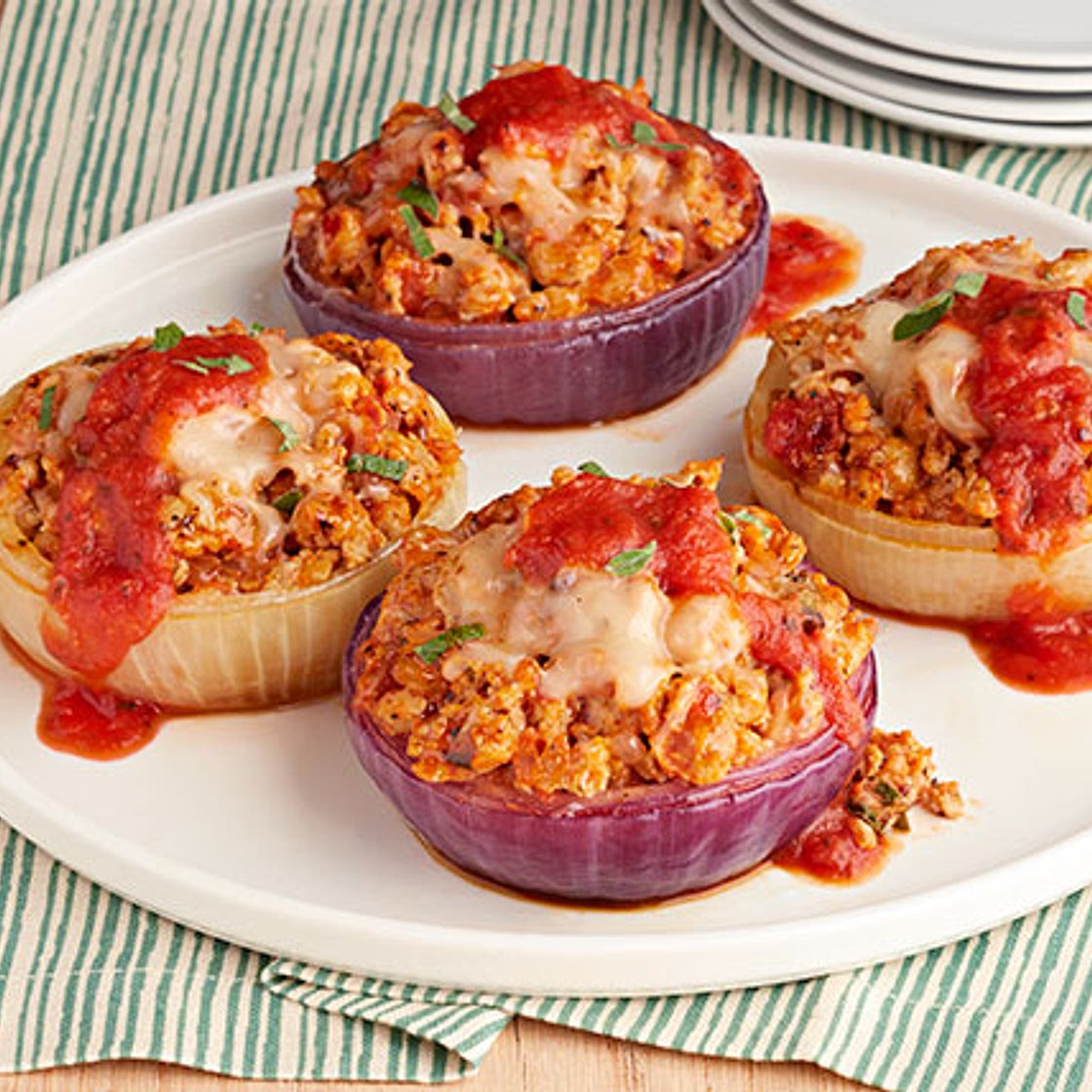 Italian Sausage Stuffed Onions