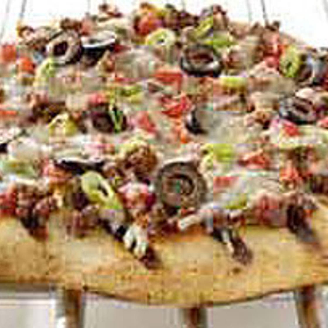 Grilled Beef 'N Vegetable-Topped Pizza