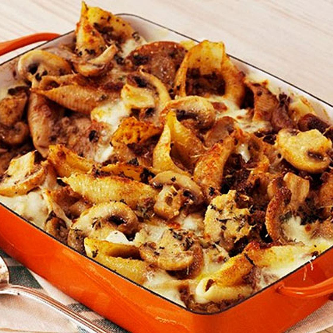 Cheesy Mushroom-Stuffed Shells