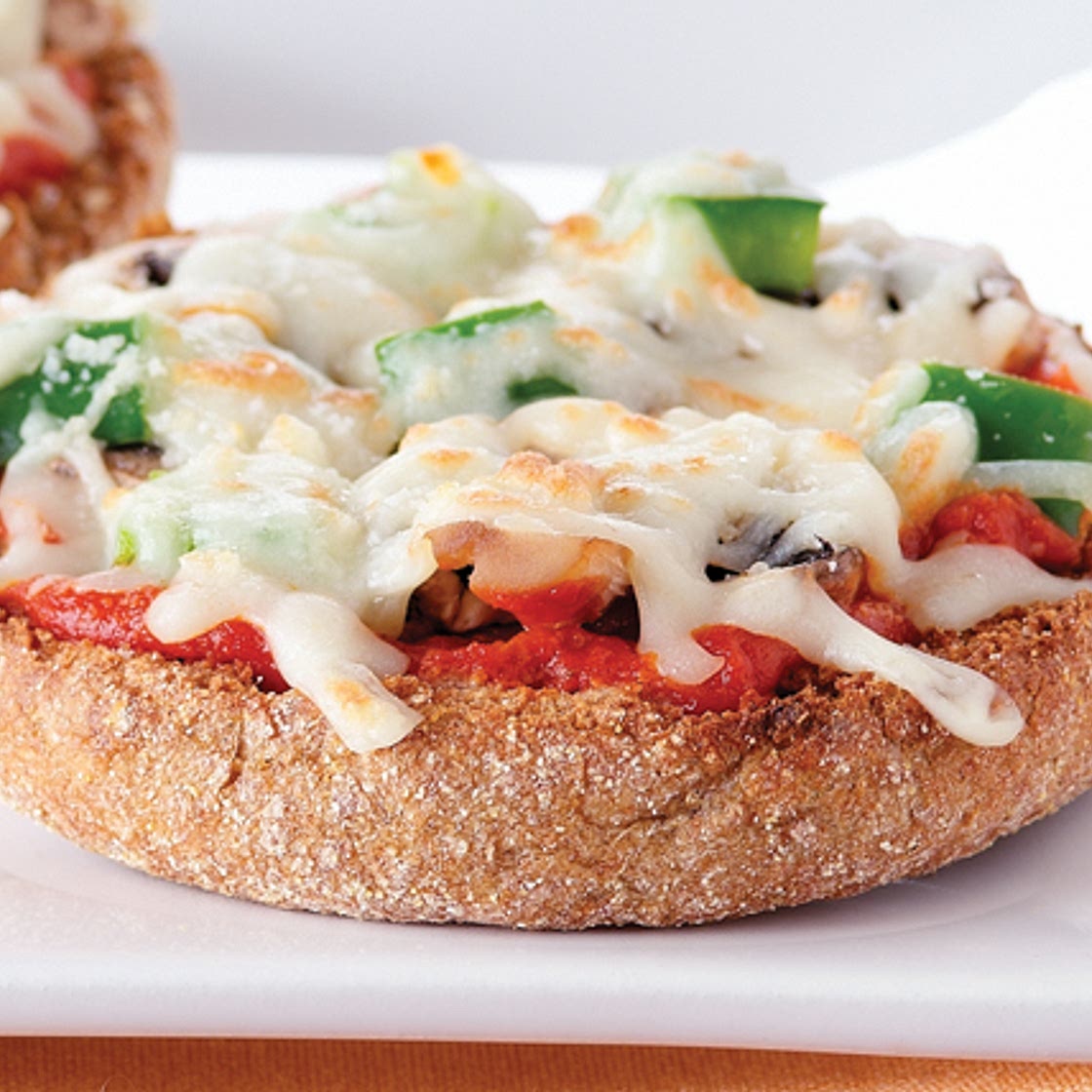 Vegetable-English Muffin Pizzas