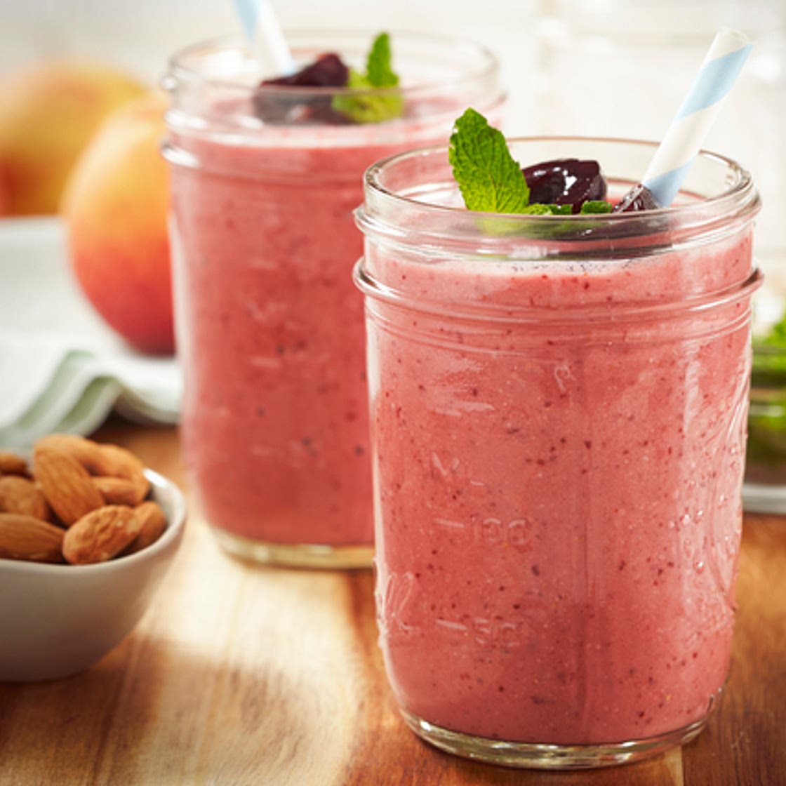 Cherry, Almond & Peach Protein Smoothie
