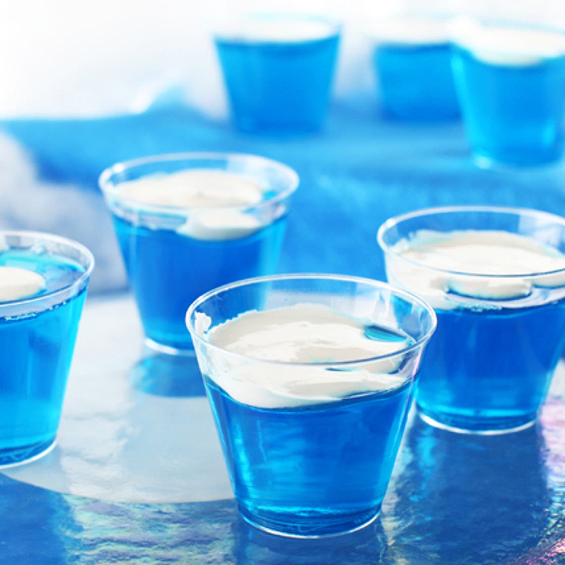 Lacs enneigés de gelée Jell-O Bleu