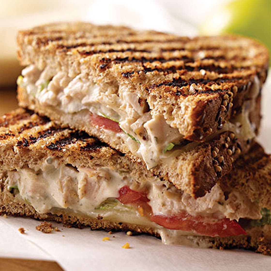 Caesar-Chicken Salad Panini