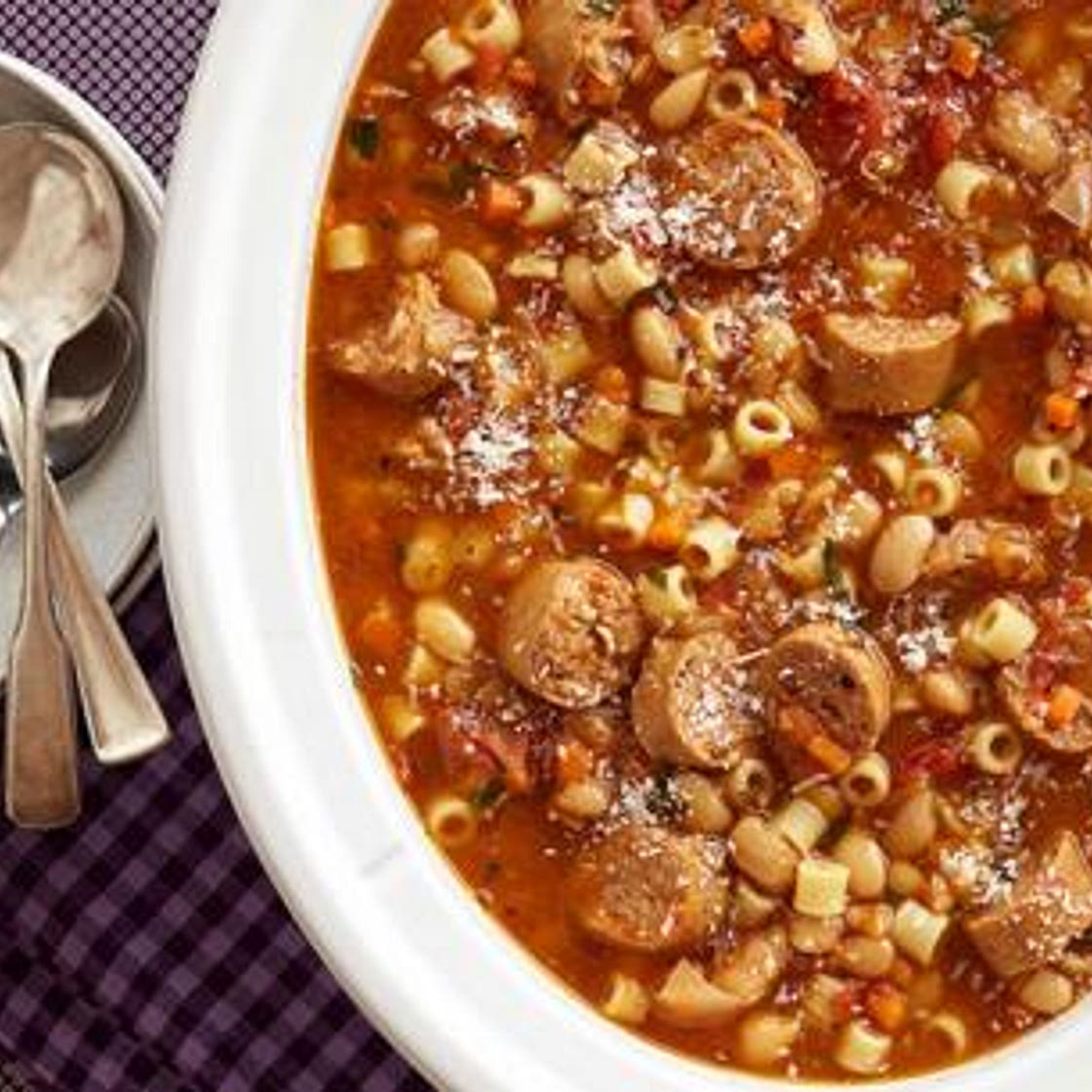 Sausage, Bean and Pasta Stew