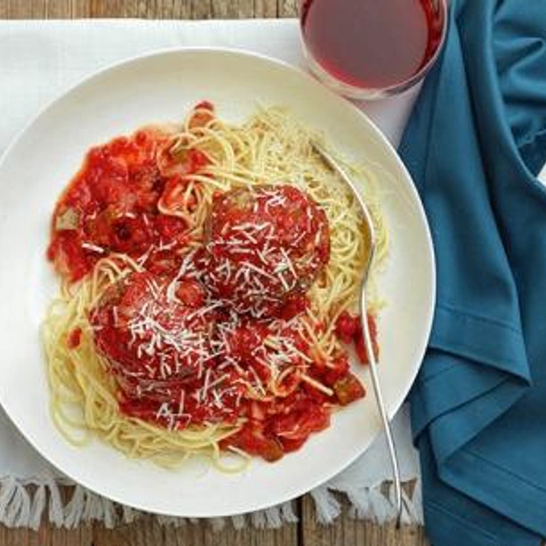 Sunny's Spicy Spaghetti with Mega Meatballs