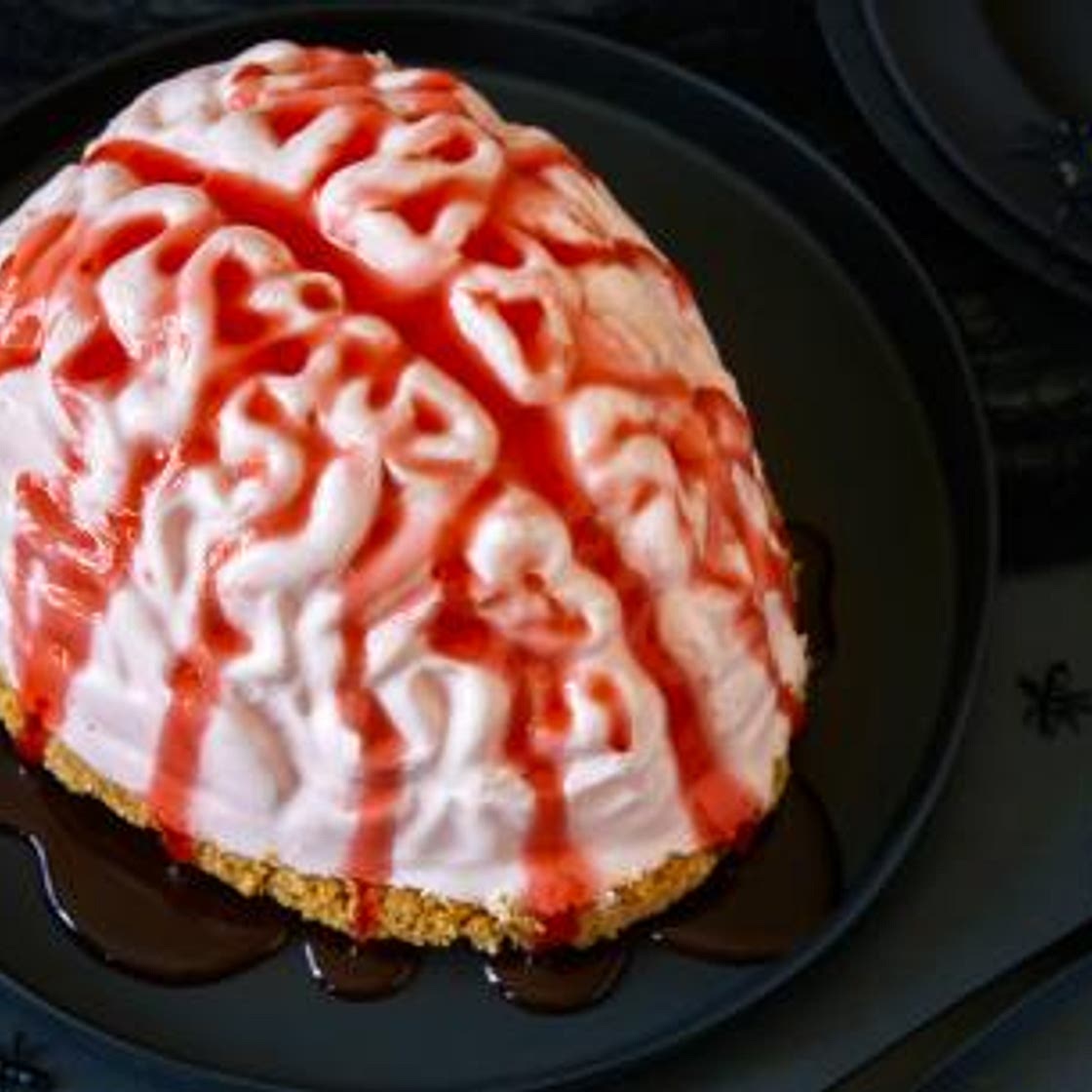 No-Bake Strawberry Cheesecake Brain