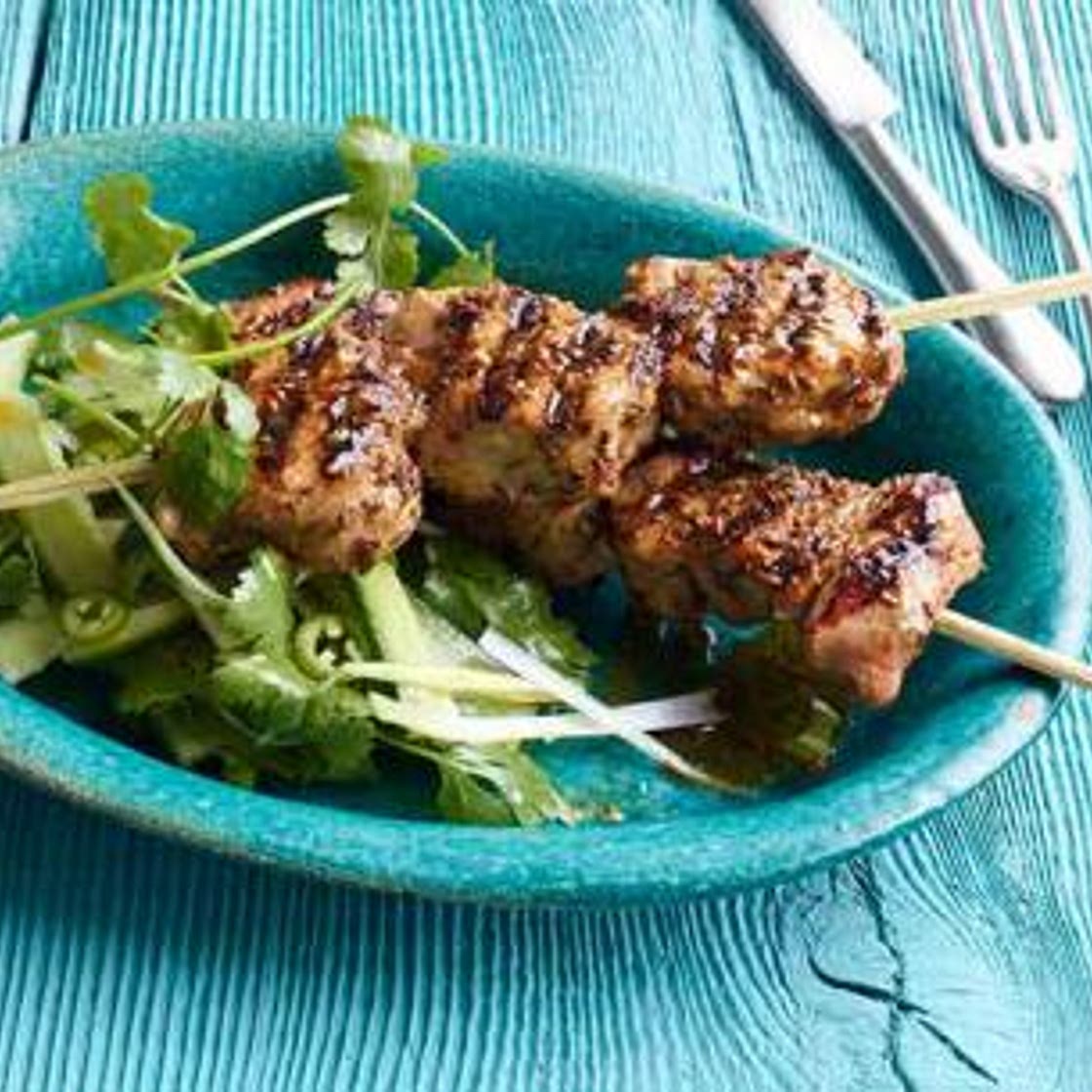 Cumin-Chile Pork Kebabs
