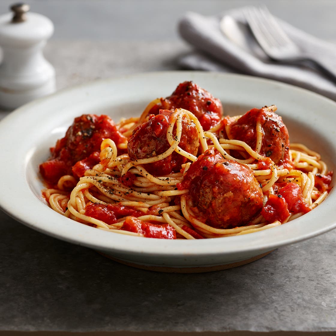 Spaghetti and meatballs