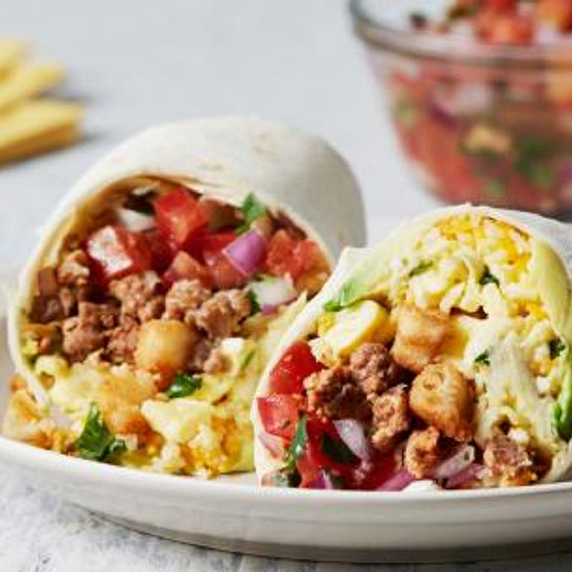 Chorizo-Potato Breakfast Burritos