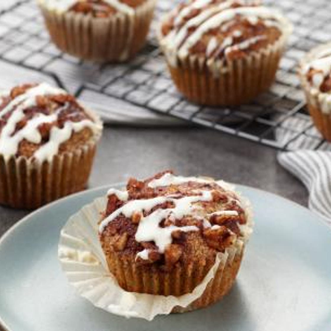 Keto Cinnamon Bun Muffins