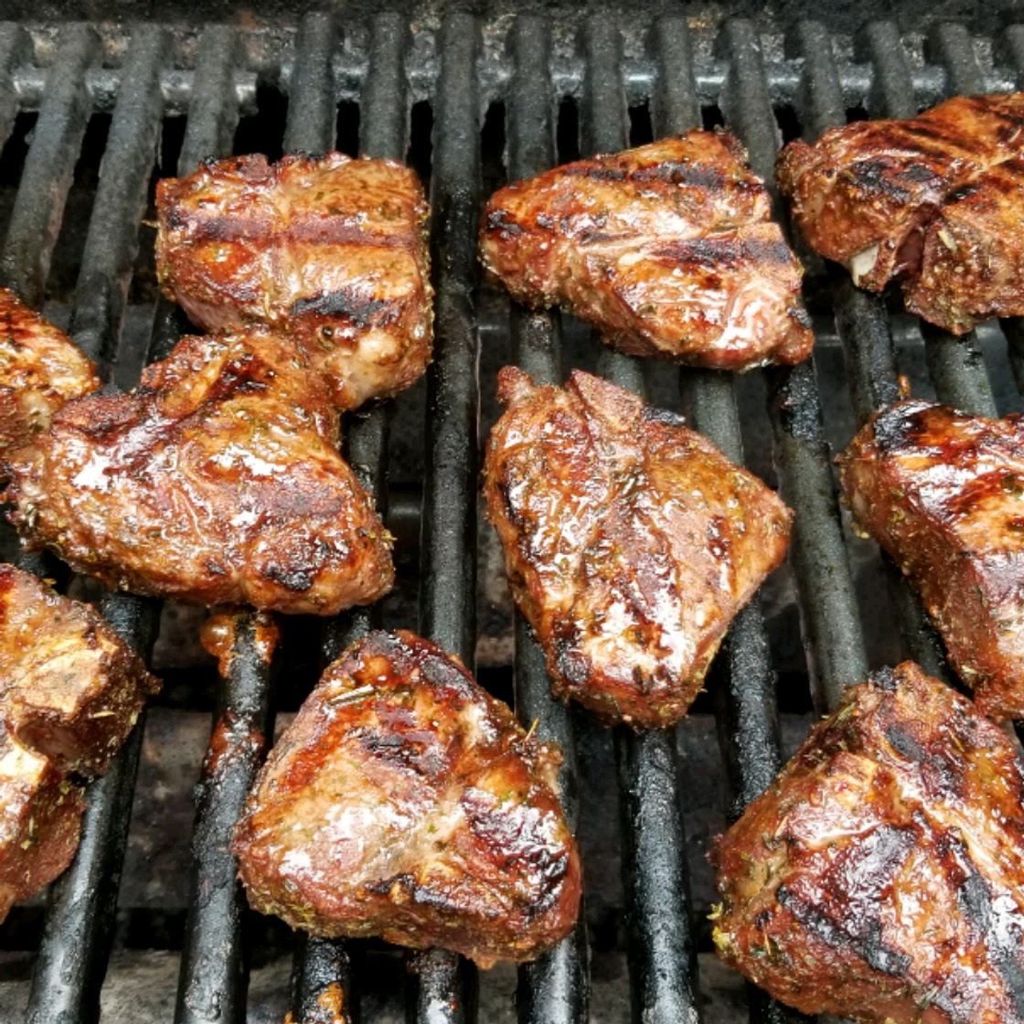 Grilled Lamb with Brown Sugar Glaze