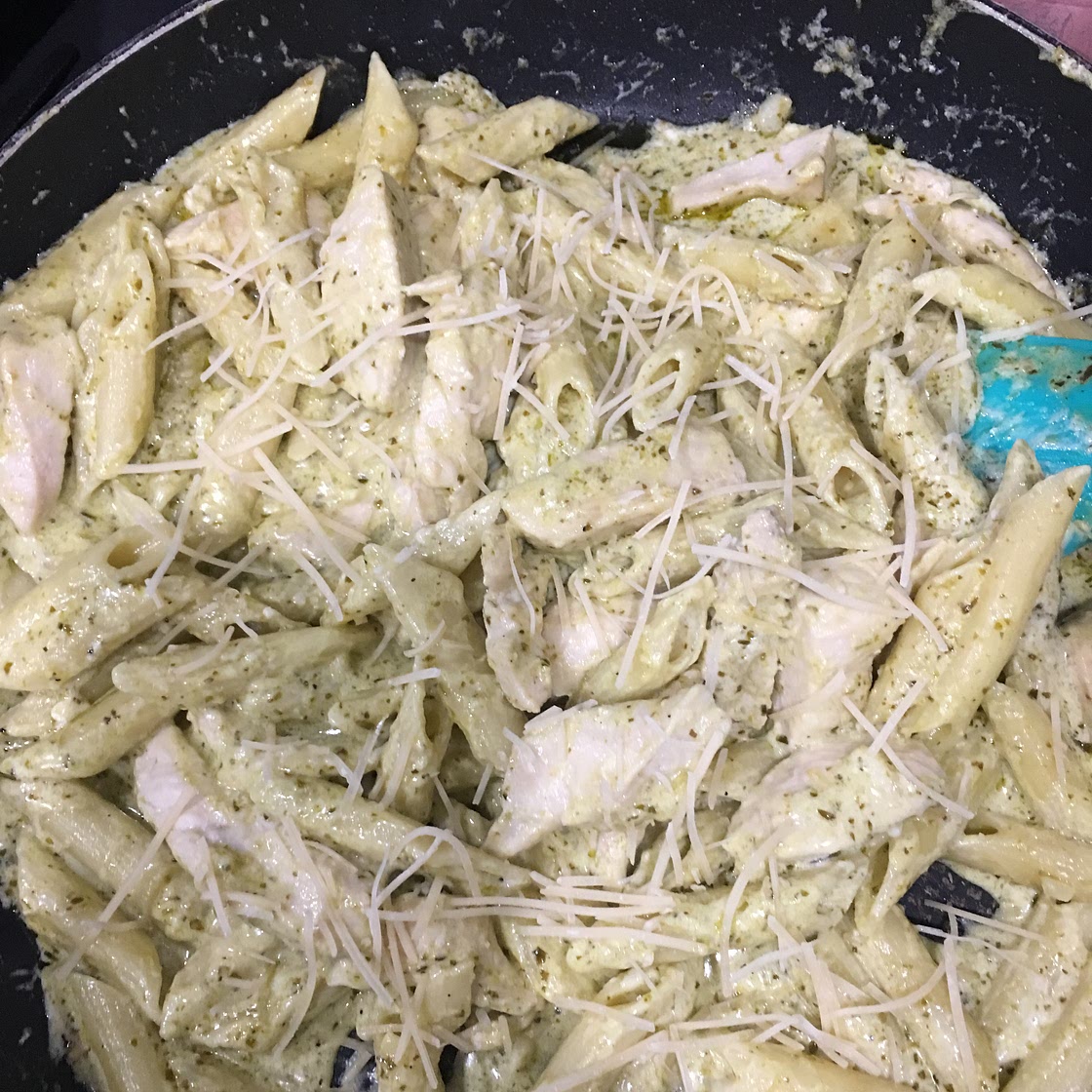 Penne with Chicken and Pesto