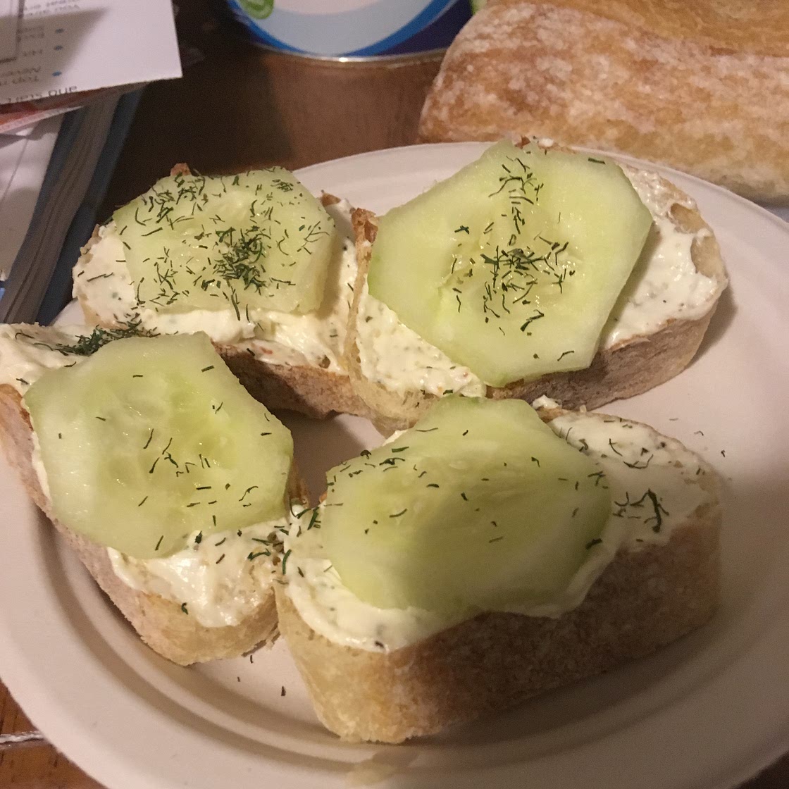 Creamy Dill Cucumber Toasties