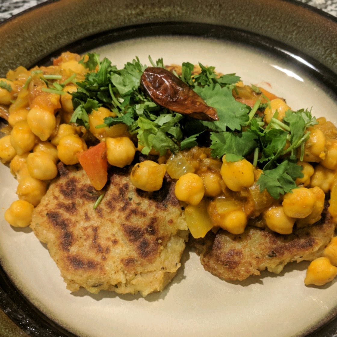 Indian Chole Aloo Tikki