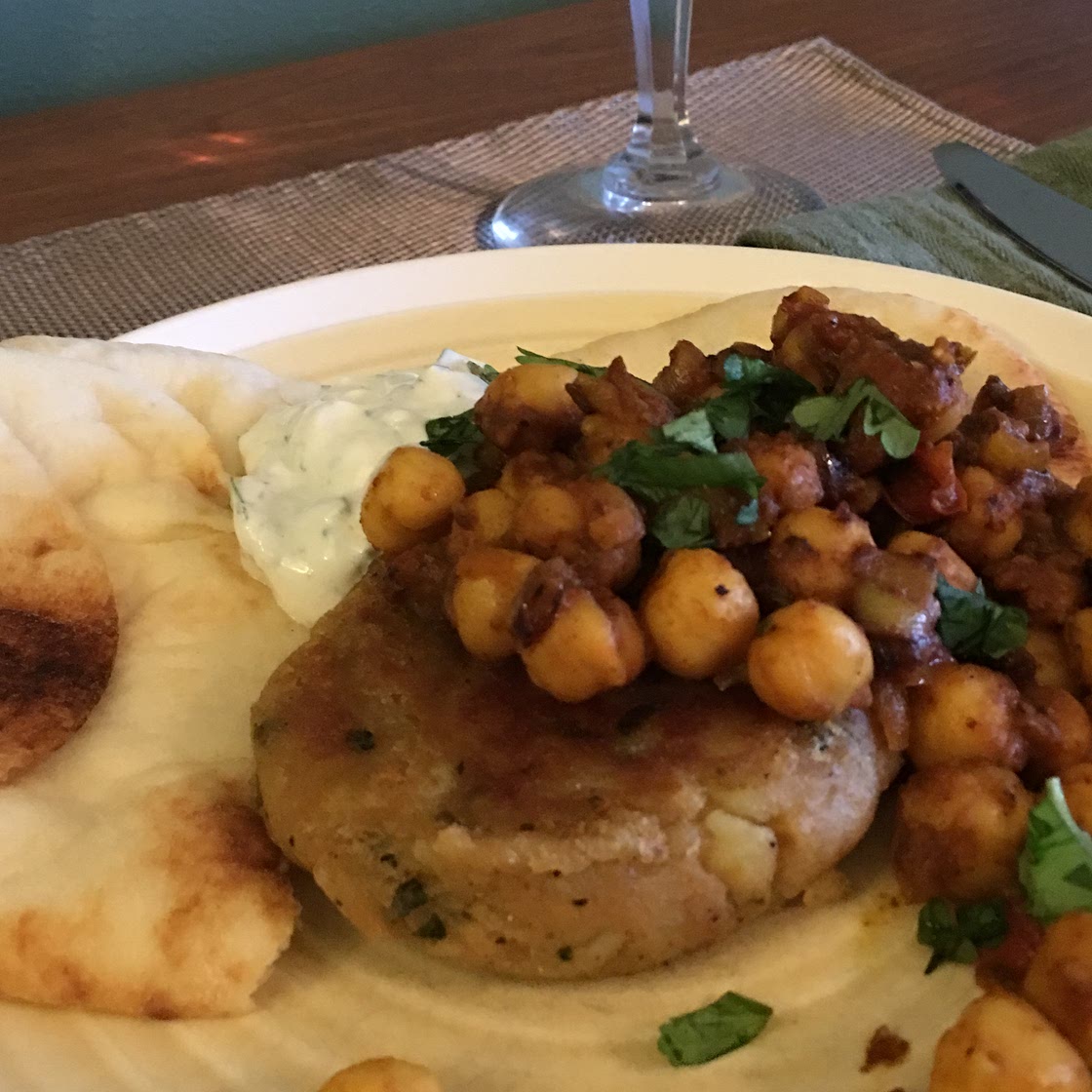 Indian Chole Aloo Tikki