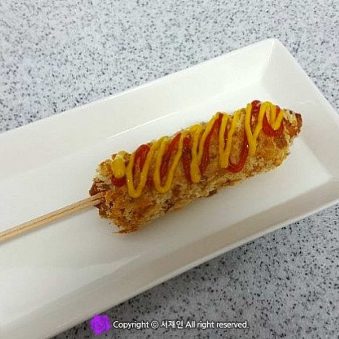 에어프라이어로 만든 "식빵핫도그"♪