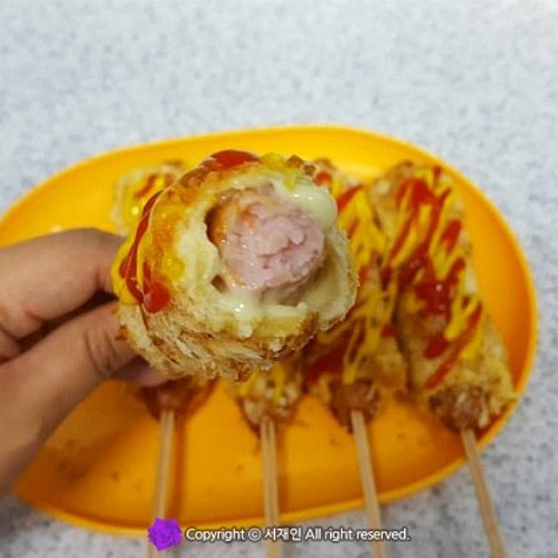 에어프라이어로 만든 "식빵핫도그"♪