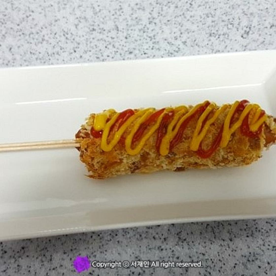 에어프라이어로 만든 "식빵핫도그"♪