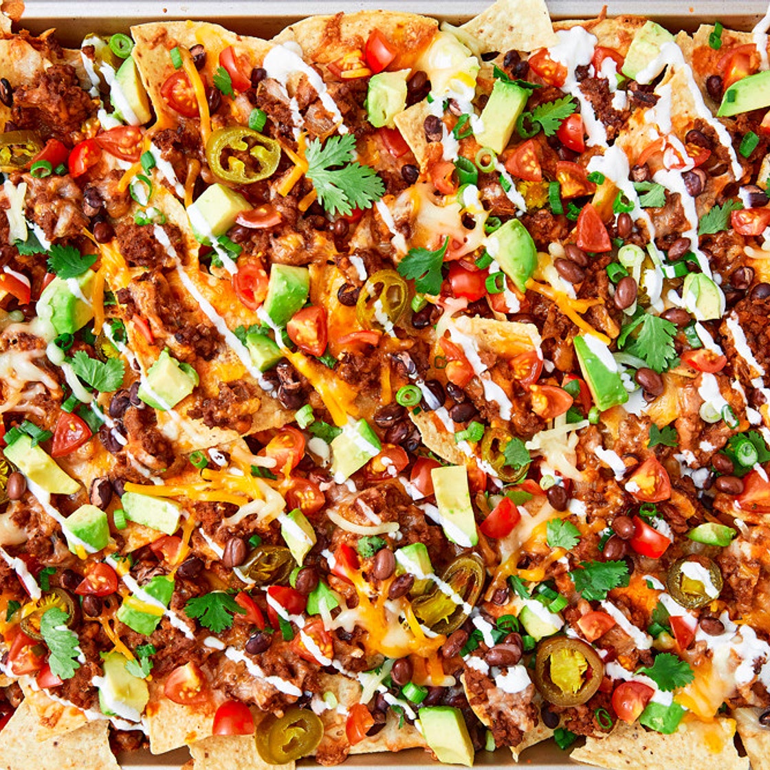 Sheet-Pan Green Chile Chicken Nachos