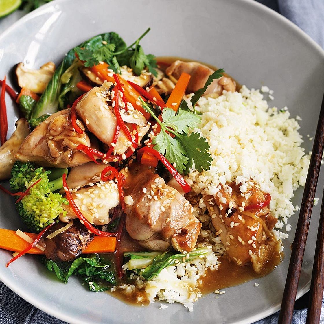 Keto ginger chicken stir-fry