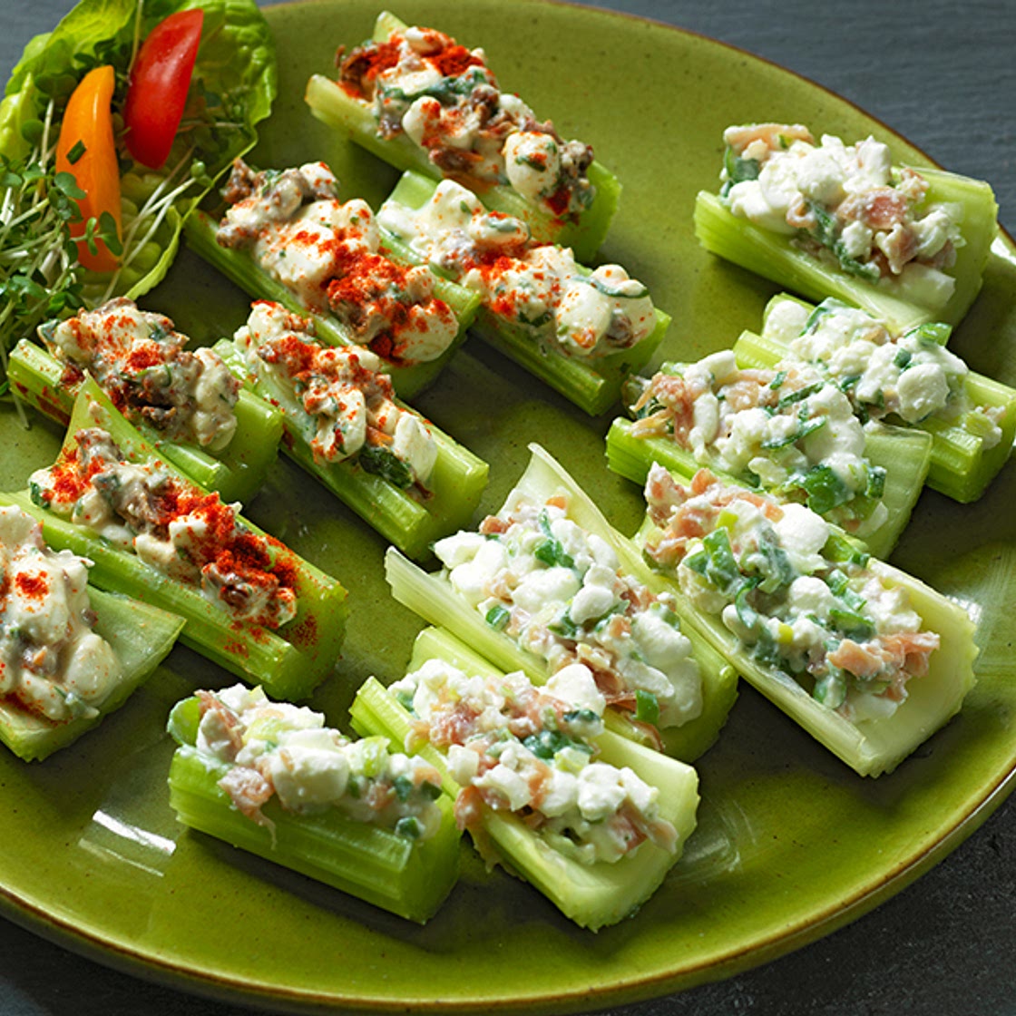 Stuffed celery bites
