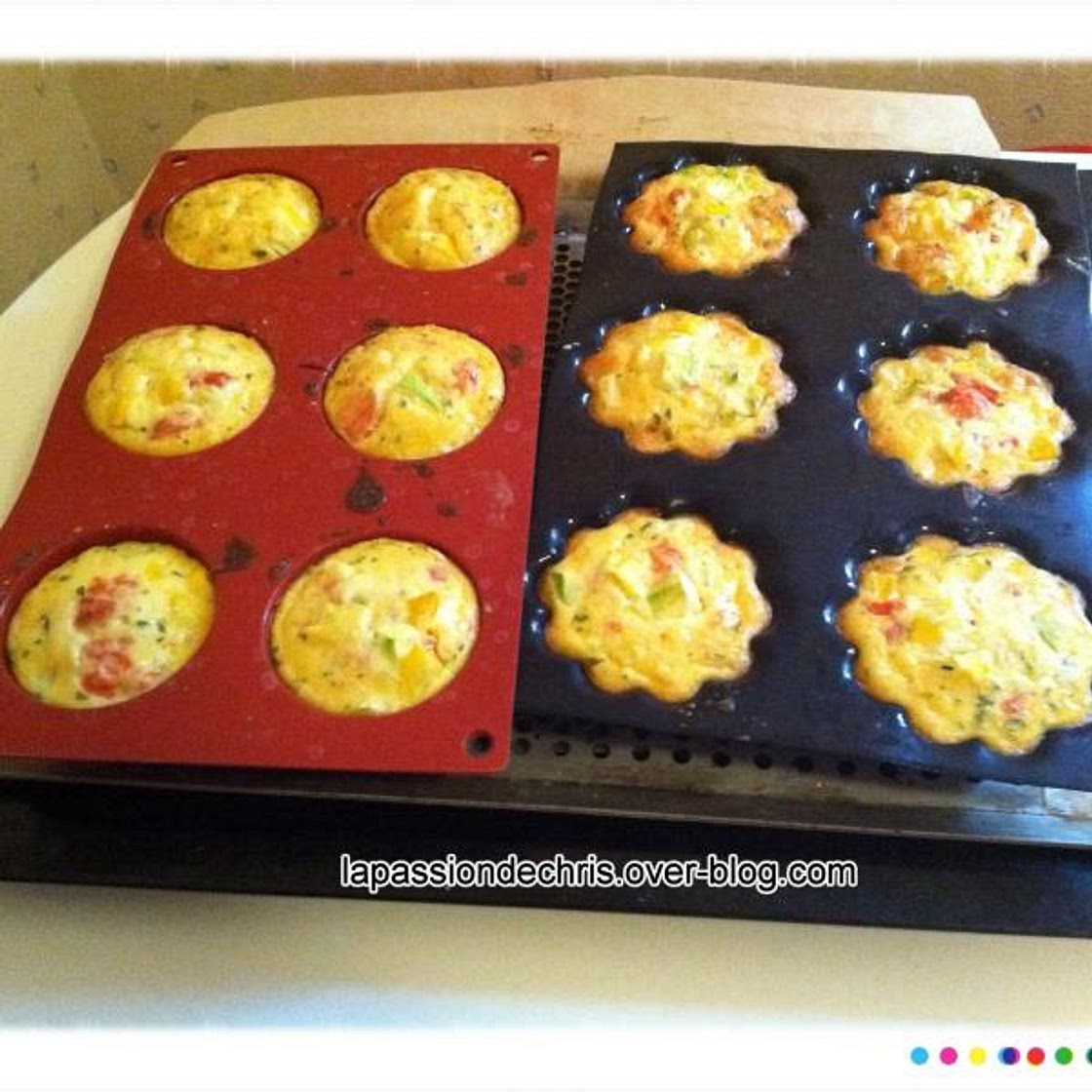 Petits flans de courgettes et tomates