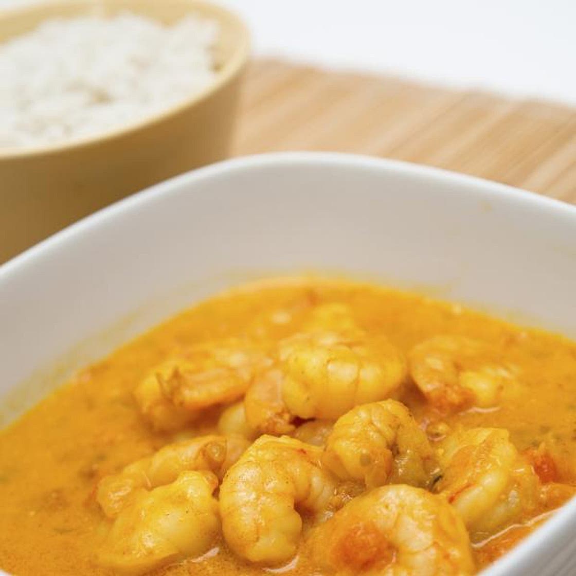 Crevettes au curry et coco